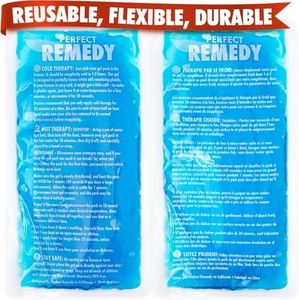 2 Pack Gel Ice Packs for Injuries, Reusable Gel Ice Pack for Hot Cold Compress, Soothing Soft Ice Packs for Injuries Reusable Gel, Alternative for Hot Water Bottles, Injury Ice Pack (Blue, Large)
