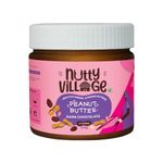 Nutty Village Natural High Protein Dark Chocolate (425g) | 8g Protein per Serving | Vegan, 100% Pure Roasted Peanuts, Raw Cacao | Gluten-Free, Cholesterol-Free Nut Butter