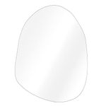 Navaris Frameless Wall Mirror - Irregular Shape Asymmetrical Blob Mirror - for Entryway Table Hallway Bathroom Floor - Modern Organic Shaped Pond Unique Mirror