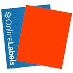 Fluorescent Red (Burnt Orange) Printable Sticker Paper (100 Sheets), Inkjet/Laser - 8.5" X 11"