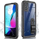 for Moto G Play (2023) Case, Waterproof with Built-in Screen Protector [IP68 Underwater] Anti-Scratched Rugged Case Black