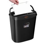 VidaTeco Micro-Cut Paper Shredder, 10-Sheet Shreds Paper/Card/Staple/Clip Paper Shredder for Home Office Use, Security Level P-4 Jam Proof System 15L Liftout Basket