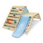 Plum 27203 Toddler Wooden playcentre, Climbing Frame, Slide 18 Months Plus, Multi-Colour, 2.6 x 1.43 x 1 Meters