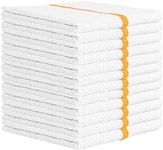 Nabob Wipers Kitchen Bar Mop Terry Towels 12 Pack - 100% Cotton - Size 14x17 - Perfect for Your Home, Kitchen, Bathroom, Bars, Restaurants & Auto - Super Absorbent (Gold Stripe)