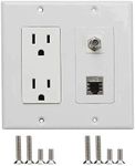 JIEYI 15A Power Outlet Wall Plate w