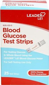 LEADER Blood Glucose Test Strips for Diabetes, No-Coding, Fast, Accurate Results, Use with LEADER Blood Sugar Monitoring System, 50 Diabetic Test Strips, Pack of 4