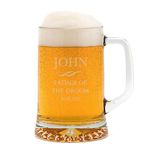 Personalised Father of The Bride Groom Pint Glass Beer Mug Tankard/Father Of The Bride And Groom Gifts for Wedding