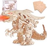 3D Wooden Puzzles for Adults, Building Sets Walking and Roaring Dragon Wooden Model Kit - DIY Mechanical Dragon Puzzle Toys for Boys Kids Ages 8-12-14, Gifts for Teen Men with Lifelike Walk