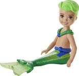 Barbie Dreamtopia Chelsea Merboy Doll, 6.5-inch, Green