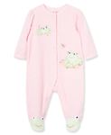 Little Me Baby Girls Frog Friends Footie, Pink, Newborn, Opaque