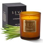 SEVA HOME Signature Scented Candle – Citronella | 35 Hour Burn | Natural Soy Wax | Fresh Citrus Aroma & Insect-Repelling | Outdoor & Indoor Décor | Premium Gift