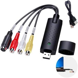 USB Video Capture, Audio Video Grabber USB 2.0 Video Grabber USB Capture Card VHS to USB VHS to Digital Converter Analogue to Digital Capture Card Compatible with Windows XP/Vista/10/8/7