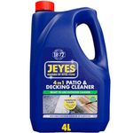 Jeyes 4 In 1 Patio & Decking Cleaner (4 Litre). Patio Cleaner Fluid for Paths, Drives, Decking & Fencing - Outdoor Disinfectant Liquid or Pressure Washer Detergent - Tackles Dirt, Algae & Stains