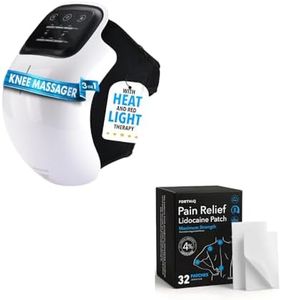 FORTHiQ Knee Massager Smart with Heat & Red Light + 4% Lidocaine Patches, 32 Count – Cordless Knee Care & Lidocaine Pain Relief Patch Bundle, Everyday Comfort & Temporary Pain Relief