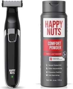 HAPPY NUTS The Ballber Groomer & Talc-Free Anti-Chafe Powder (OG) 6oz Bundle - Complete Ball Grooming & All-Day Odor & Chafe Defense for Men