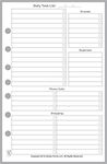 Classic Size Daily Task Planner Insert, Sized and Punched for Franklin Covey Classic Notebook (5.5" x 8.5")
