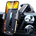 VANMASS Car Phone Holder, 2024 High-end Max Upgrade【Large Phone & Thick Case Friendly】 Super Suction Mobile Automobile Cradle Van Dashboard Windscreen Vent Mount for iPhone 16 15 Pro Max 14 13 Samsung