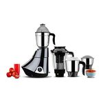 Butterfly Smart 750 Watts Mixer Grinder with 4 Jars | 3 Stainless Steel Multipurpose Jars & 1 Juicer Jar | ABS Body | Heavy Duty Motor | 2 Years Manufacturer's Warranty | Grey