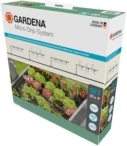 Gardena Micro-Drip-System Drip Irrigation Set Raised Bed/Bed (35 plants): Starter set, ready to use, water-saving irrigation system, simple & flexible connection technology (13455-20)