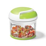 Starfrit Pull Chopper - Multi Purpose Manual Food Processor - Three Blade System for a Faster Cut - From Large Chunks to Purée - Self-Retracting Cord - Fruits, Vegetables, Meats and Crushes Ice