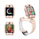 imoo X10 Kids Smart Watch Phone with GPS Tracker, 4G Kids Smartwatch with Video & Phone Calling, 98° Wide-Angle Split Dual Cameras,Class Mode, IP68 Swim-Resistant, Smart Watch for Kid Girls-Pink