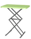 SOUNDANCE Small Folding Table, Adjustable TV Tray, Portable Dinner Table, Lightweight, Zero Assembly, Easy to Fold and Storage, Sturdy Desk for Home Garden Office Indoor Outdoor Use, Green