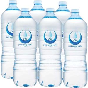 NU Pure Spring Water Bottle 6 x 1.5 Litre