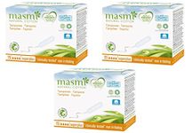 15 Masmi Super Plus None Applicator Tampons Organic 100% Biodegradable, Hypoallergenic, Perfume Viscose Rayon Chlorine and Dioxin Free… (Triple Pack)