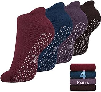 unenow Unisex Non Slip Socks with Grips Cushion for Yoga Pilates Barre Home & Hospital