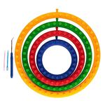 The Quilted Bear Round Knitting Loom Set - Plastic Knit Quick Loom Set of Four Different Sizes Circular Knitting Looms for Loom Knitting Hats, Scarves & More!