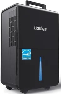 Gasbye 4500 Sq.Ft. Most Efficient Energy Star 2024 Dehumidifier for Basement with Drain Hose, Max 115 Pints/D Dehumidifier for Large Room, [45dB Quiet Compressor], Easy Drainage, Auto-restart, Black