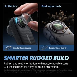 Insta360 X4 8K Waterproof 360 Action Camera – 4K Wide-Angle, Removable Lens Guards, AI Editing