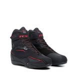 TCX - Zeta Waterproof, Men's Motorcycle Shoes, Sporty and Waterproof, Shoes Suitable for Urban Use, Microfiber Upper, Laces and Velcro Closure, Black/Red