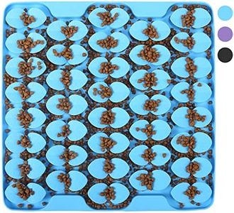 VOOWO Snuffle Mat for Large Dogs, Large Silicone Snuffle Mat Lick Mat for Dogs, Slow Feeder Dog Bowl, Large Dog Lick Mat, Large Dog Food Mat Sniff Mat with Suction Cup for Large Breed Dogs (Blue)