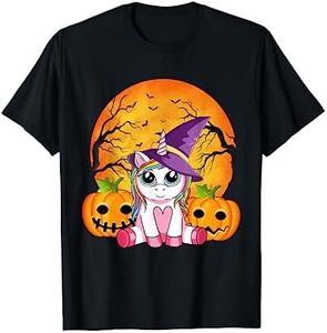 Linda camisa de Halloween para niñas y mujeres, unicornio brujado, Halloween Camiseta