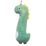 PEACHCAT Green Long Dinosaur Plush Pillow Cute Soft Dinosaur Stuffed Animal for Girls and Boys 35.4"