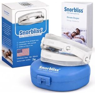 Snorbliss FDA Cleared Anti Snoring Device | Most Comfortable Snoring Solution, Custom Fit Boil and Bite Mouthpiece, Mandibular Advancement Device for Sleeping, Adjustable Snore Mouth Guard