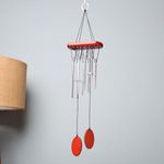 sculpmart Wind Chimes for Home Positive Energy - Hanging Bells for Home Decoration and Balcony Decor with Melody Sound (Red 8-Pipe)