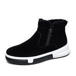 EMEPE Single Season 2022 Winter Warm Fleece Men's Snow Boots Very Popular Among Young People (Color : Black, Size : 6 UK)