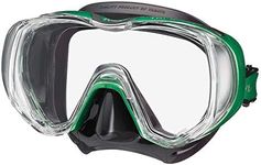 TUSA M-3001 Freedom Tri-Quest Scuba Diving Mask, Black/Energy Green