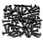 Musiclily 3mm Guitar Pickguard Screws for Fender Strat ST Tele Guitar Bass Replacement, Black (Pack of 50)