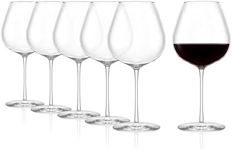 Stölzle Lausitz Burgundy Glasses Fino Set of 6, 27.25 oz – Elegant Red Wine Glasses for Burgundy & Pinot Noir – Crystal Red Wine Goblets Dishwasher Safe & Shock Resistant, Made in Germany