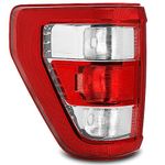 Vomal Tail Light Fit For 2021 2022 F150 F-150 XL Rear Brake Lamp Driver Side (Chrome Trim)