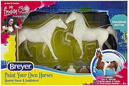 Breyer Horses Paint Your Own Horse - Quarter Horse & Saddlebred Paint & Play | 2 Horse Set | Model #4260