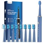 Electric Toothbrush for Adults and Kids - Rechargeable Electric Toothbrush with 8 Duponts Heads, 5 Modes and 2 Minutes Timer, 3 Hours Fast Charge for 120 Days