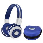 SIMOLIO Kids Bluetooth Headphones, Wireless Headphones for Kids Boys Girls, 75/85/94dB Volume Limited, Mic & Share Port, Children Headphones Wireless with Hard case for School,Travel (Grey)