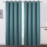 LEMOMO Sea Teal Thermal Blackout Curtains/52 x 84 Inch/Set of 2 Panels Room Darkening Bedroom Curtains