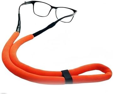 OUGHTOSIS floating sunglasses straps adjustable length with clasp eyewear retainer for kids and adults with silicone cuff, Orange