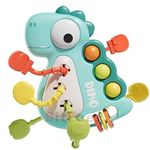 BitFeex Montessori Toys for 1+ Year Old, Food Grade Silicone Pull String Activitys Pulling Teething Baby Sensory Toy Car Seat Airplane Travel Toddler 1-3 Boy Girl Infant Birthday Gifts,Multicolor