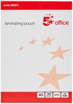 5 Star Laminating Pouches 150 micron for A5 Glossy Ref 5025 [Pack of 100], Red